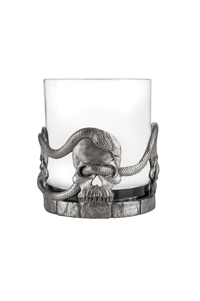 Crystal ware - Skull whiskey cup - A E WILLIAMS (EST 1779) LTD
