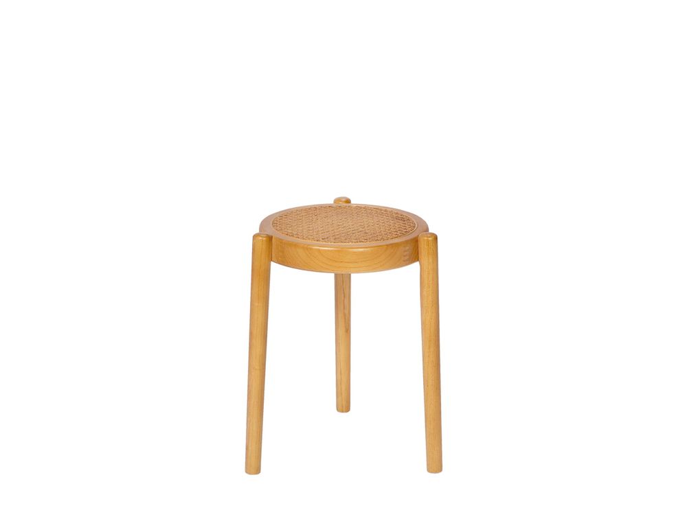 Tabourets - Tabouret en bois d'orme et rotin MU23111 - ANDREA HOUSE
