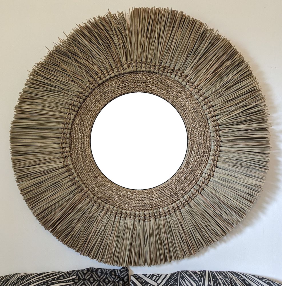 Miroirs - Miroir naturel en Mendong et Seagrass (Bali) - 100 cm - BALINAISA
