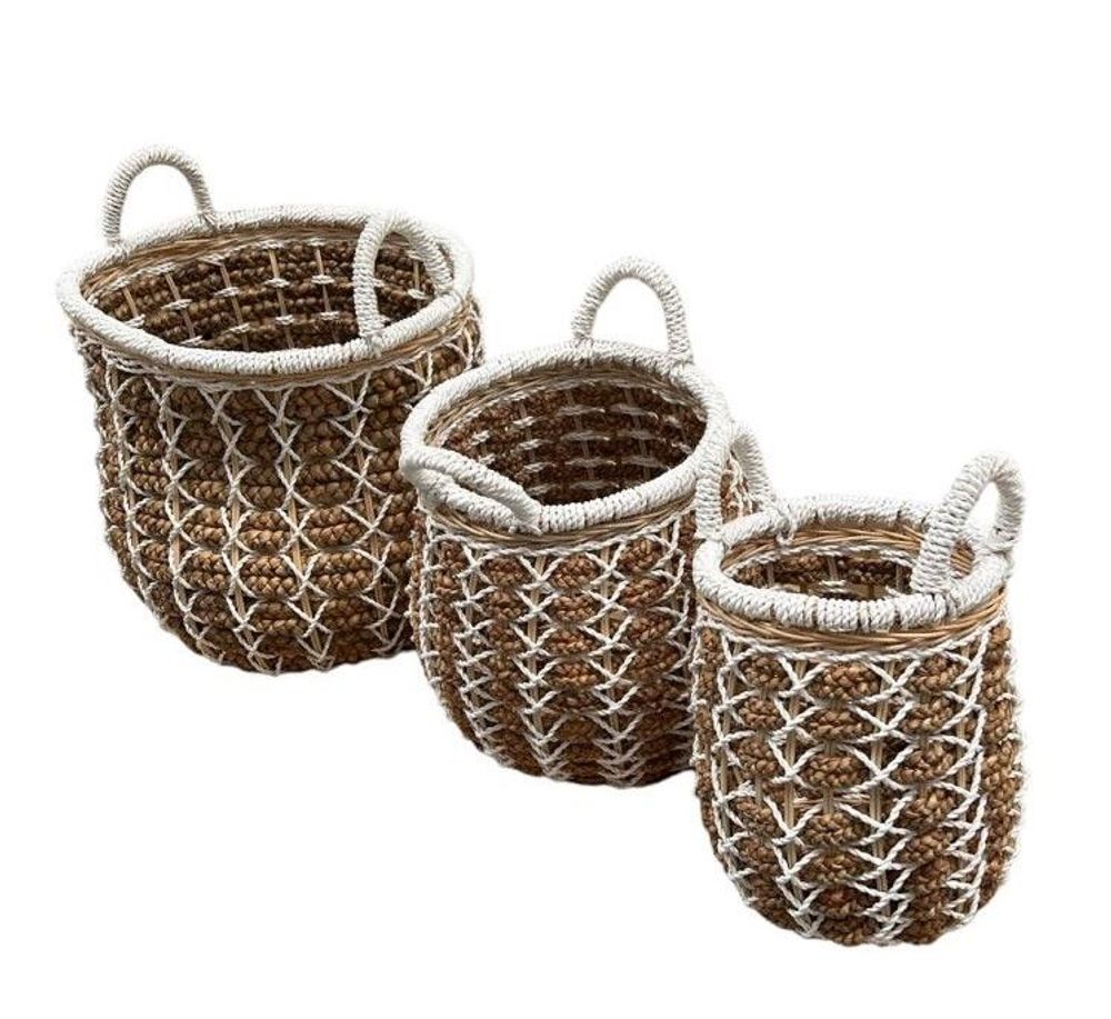 Caskets and boxes - Water hyacinth and bamboo laundry basket - PJBS-3 - BALINAISA