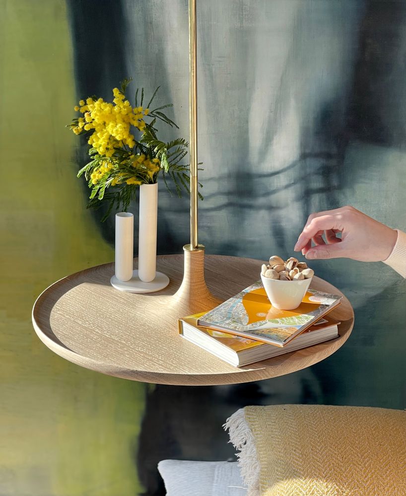 Design objects - TOUPY HANGING TABLE 38 CM - OAK - MADEMOISELLE JO.