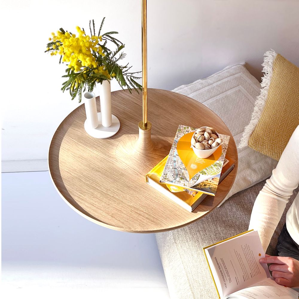 Design objects - TOUPY HANGING TABLE 38 CM - OAK - MADEMOISELLE JO.
