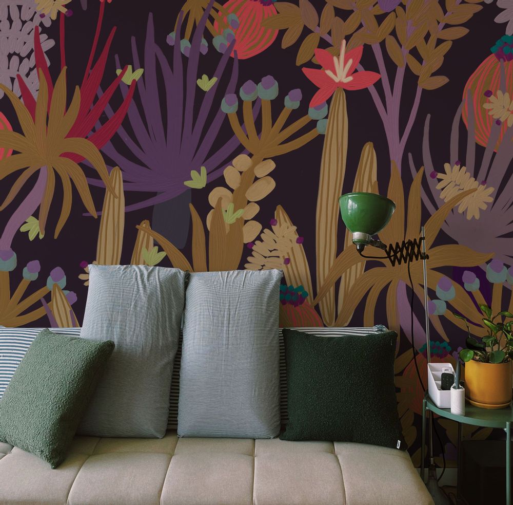 Other wall decoration - Jungle Cactus Panoramic Wallpaper - ACTE-DECO