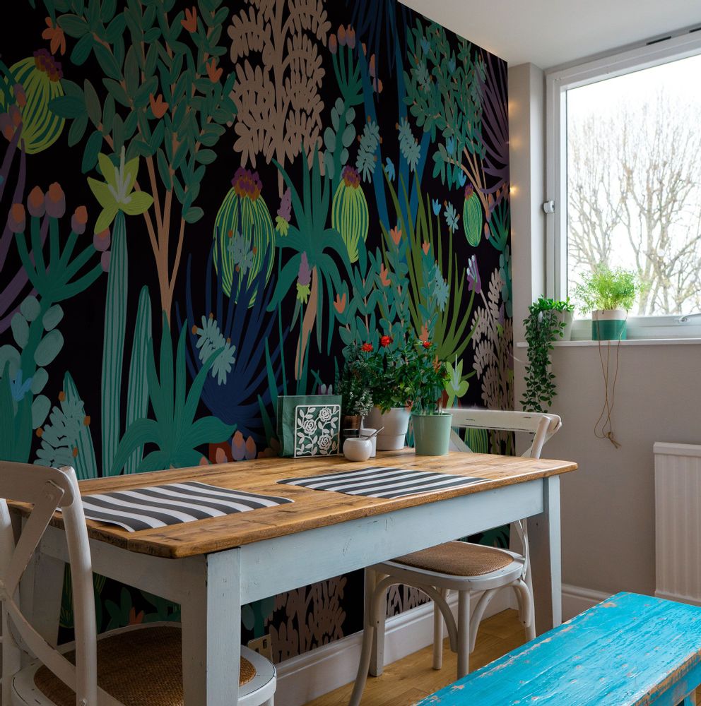 Other wall decoration - Jungle Cactus Panoramic Wallpaper - ACTE-DECO