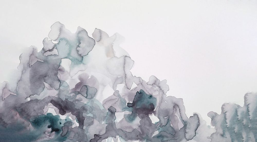 Tapestries - Anemone Panoramic Wallpaper - ACTE-DECO