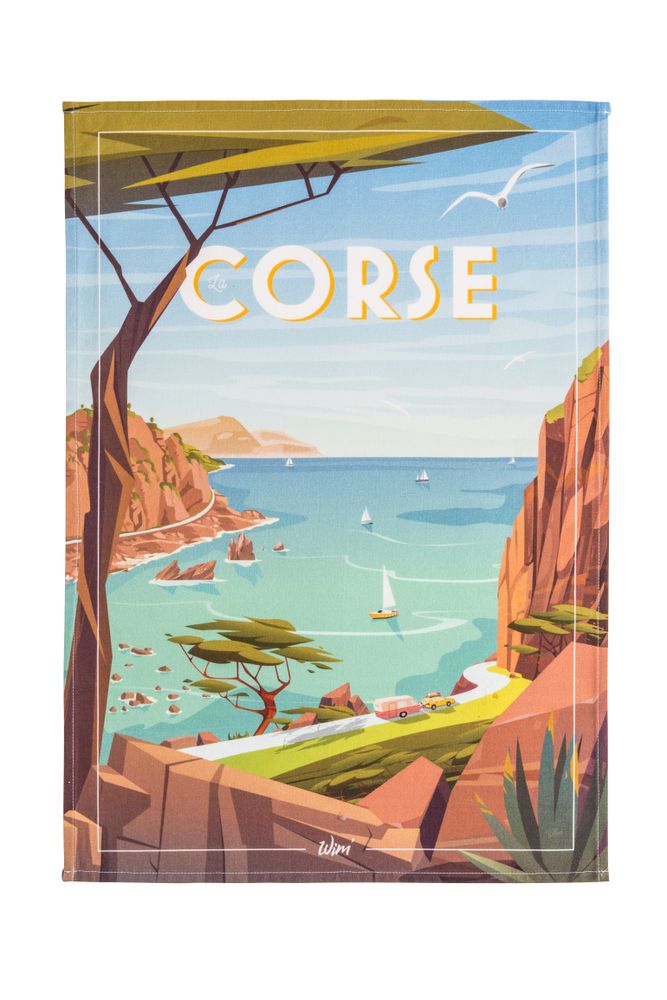 Torchons textile - Wim'® Corse - Torchon imprimé en coton - COUCKE
