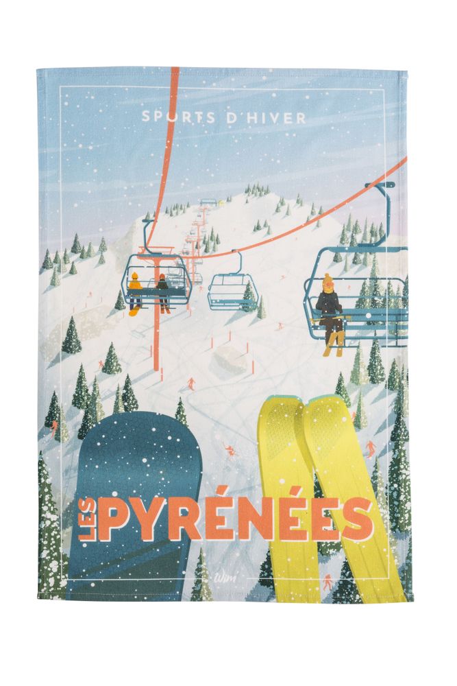 Torchons textile - WIM - Les Pyrénées / Torchon imprimé - COUCKE
