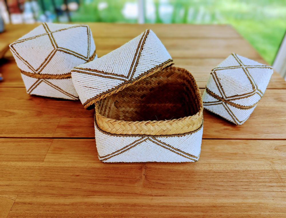 Rangements pour salle de bain - Boîtes à bijoux (Bali) BOS10 - Set de 3 - BALINAISA