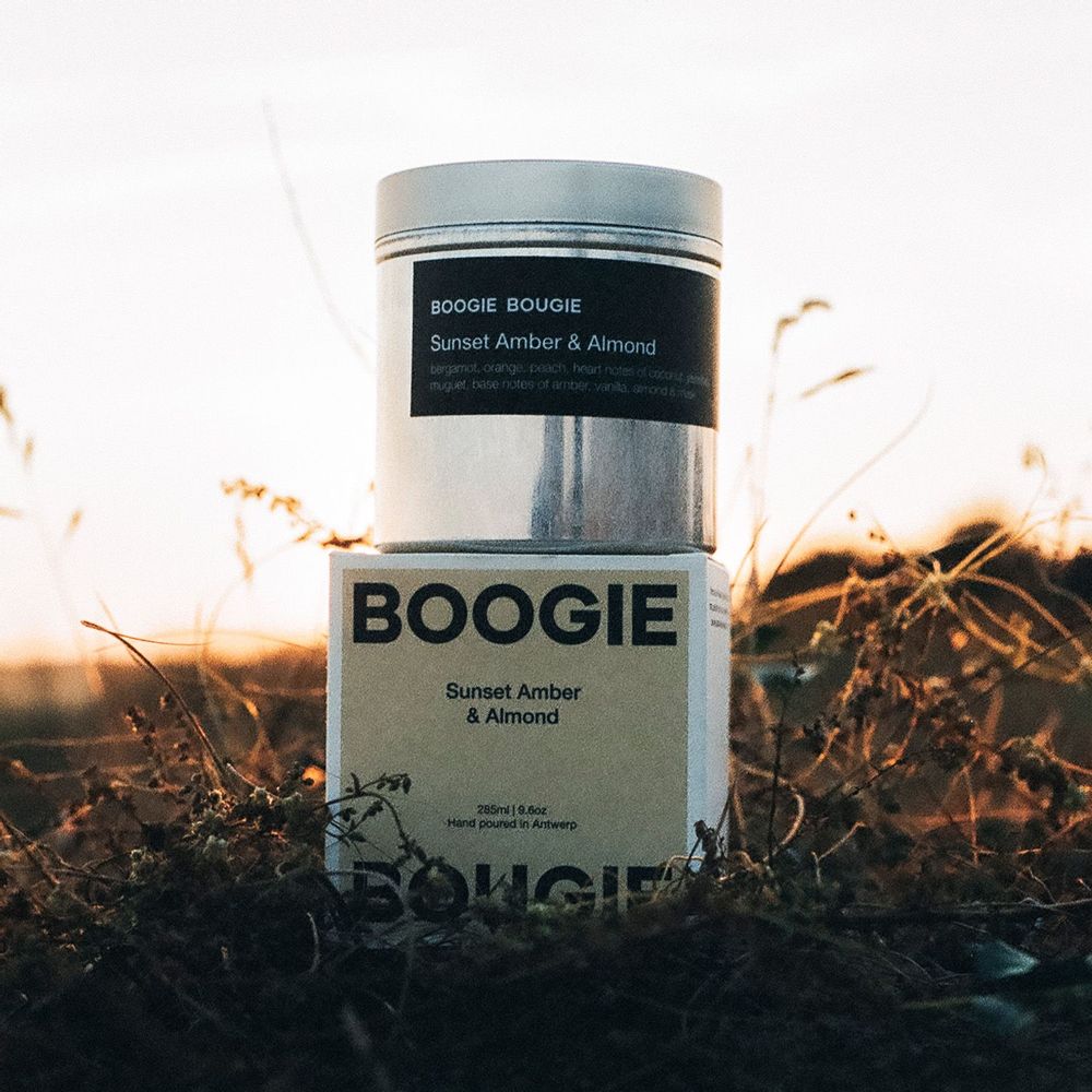 Bougies - SUNSET AMBER & ALMOND I Bougie parfumée, 285 grs - BOOGIE BOUGIE