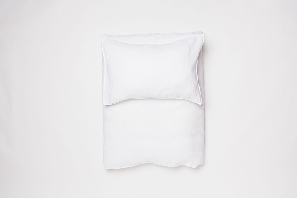 Linge de lit - LINUS — housse de couette et taie d'oreiller en 100% lin — blanc - LAVIE HOME