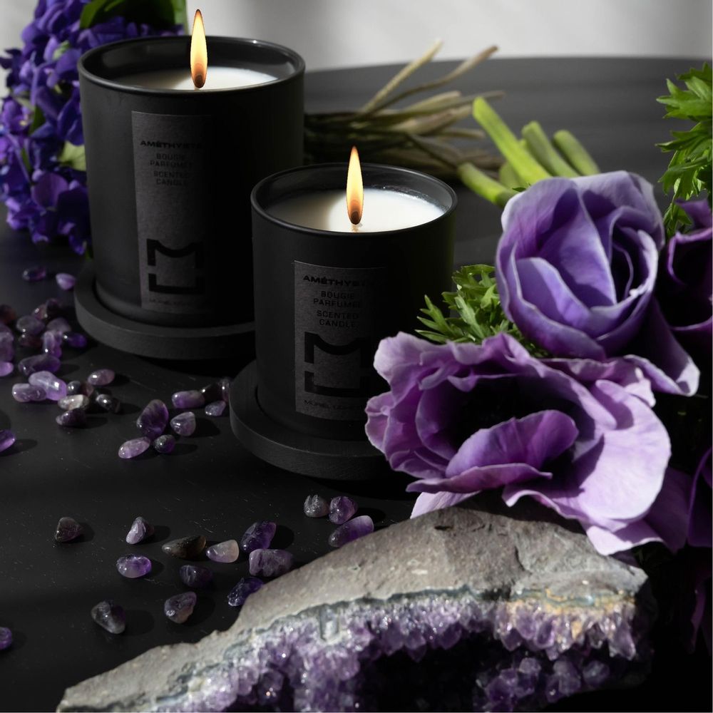 Bougies - AMÉTHYSTE Bougie Parfumée 140 g - MURIEL UGHETTO