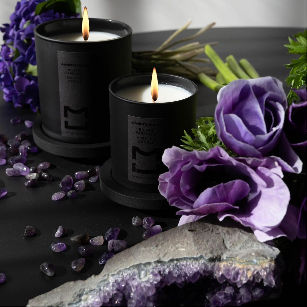 Bougies - AMÉTHYSTE Bougie Parfumée 280 g - MURIEL UGHETTO
