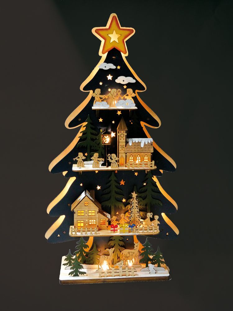 Other Christmas decorations - Christmas tree with 4 stages - LE MONDE DE LA BOÎTE À MUSIQUE