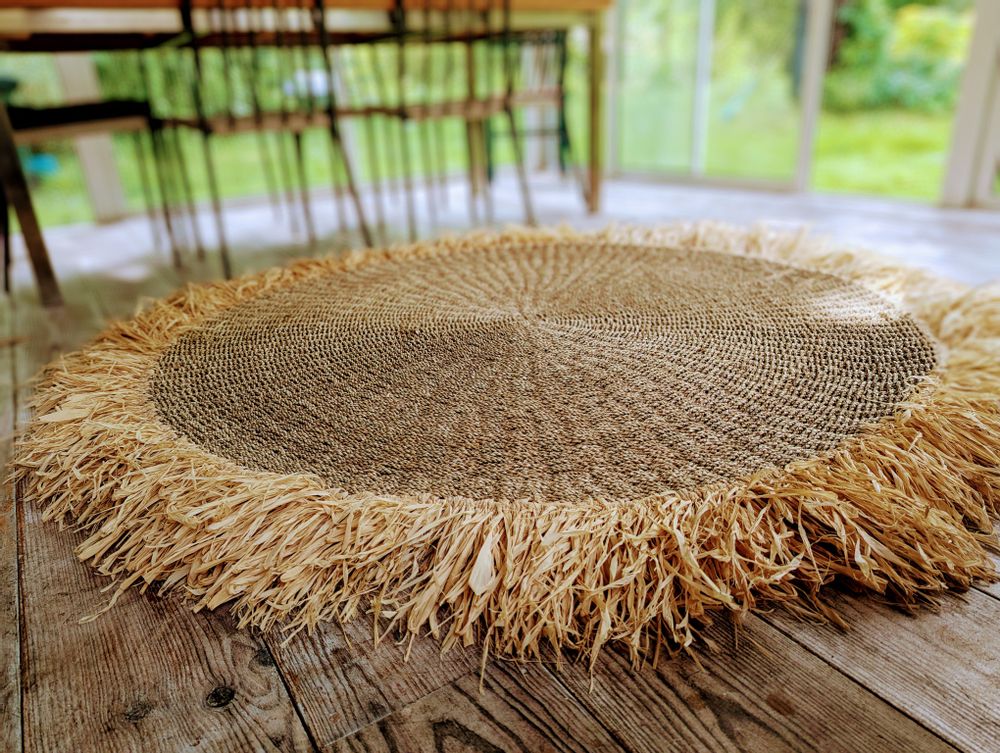 Tapis contemporains - Tapis en Seagrass et Raphia (Bali) - TSRP-150 - BALINAISA