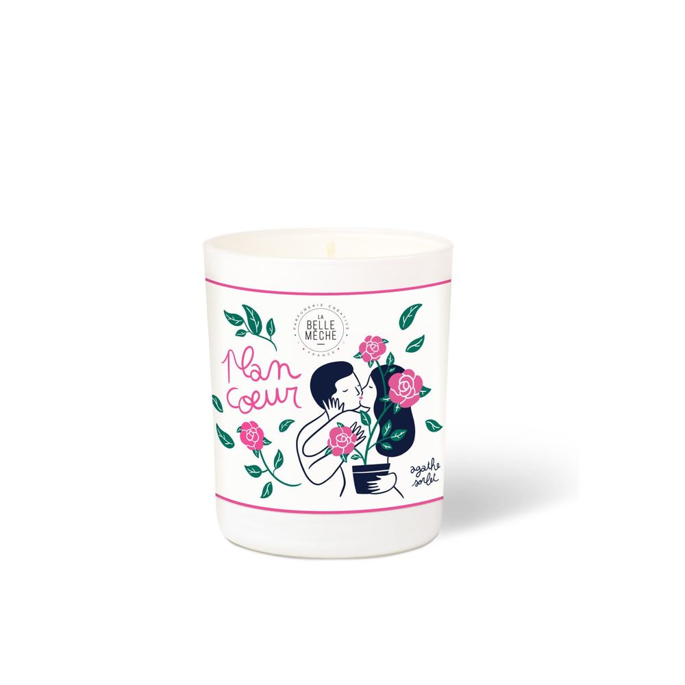 Candles - Illustrated candle PLAN COEUR - LA BELLE MÈCHE