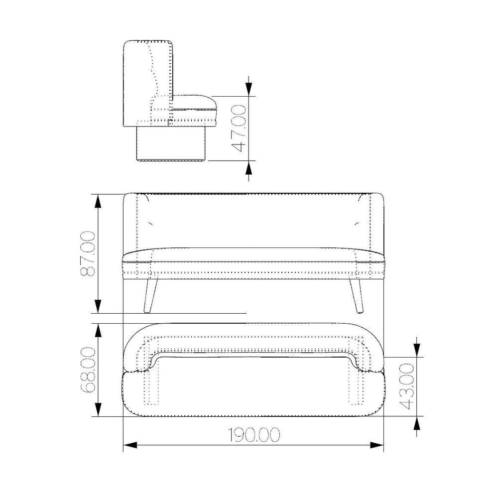 Benches for hospitalities & contracts - Elvie dining room bench - ARIANESKÉ