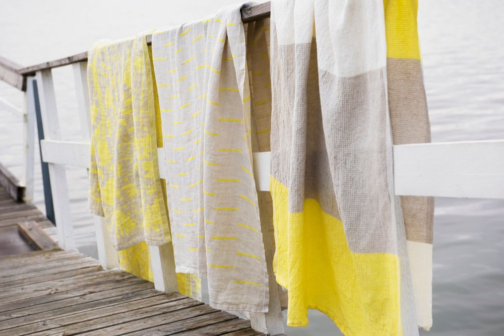 Serviettes de bain - Serviettes et peignoirs en lin tissés en Finlande - LAPUAN KANKURIT OY FINLAND