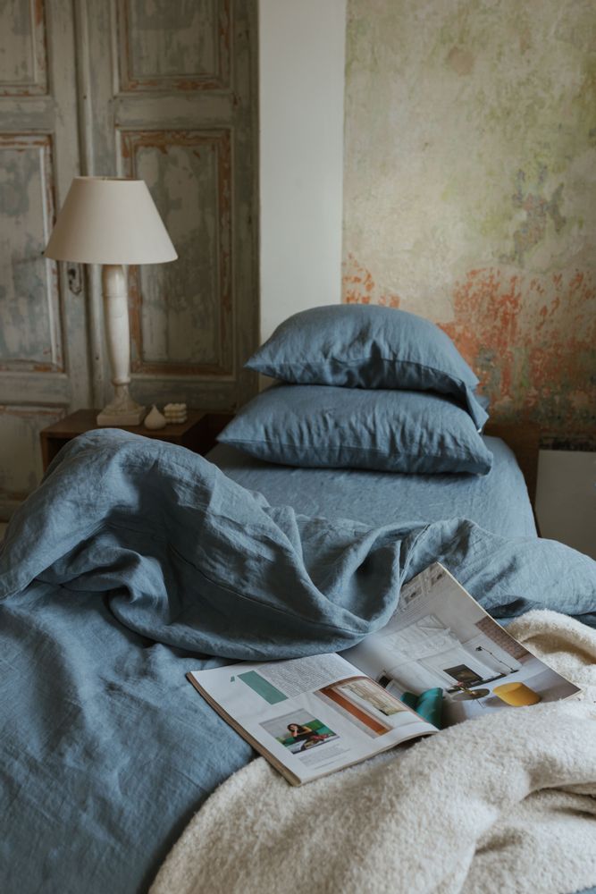 Comforters and pillows - Dark Grey Linen Duvet Cover - LINEN SPELLS