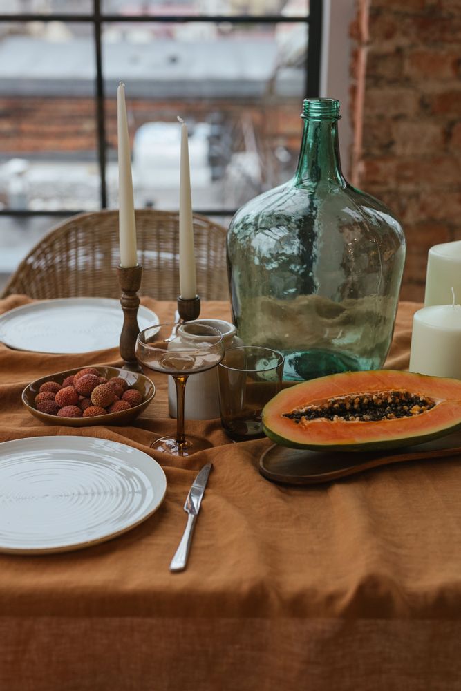 Table linen - Cinnamon Linen Tablecloth - LINEN SPELLS