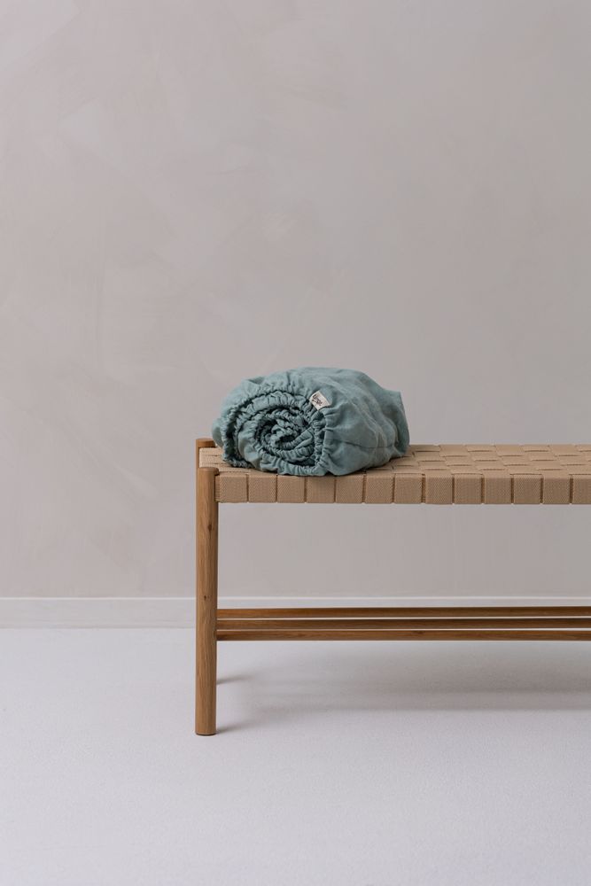 Bed linens - Ocean Mint Fitted/Flat Linen Sheet - LINEN SPELLS