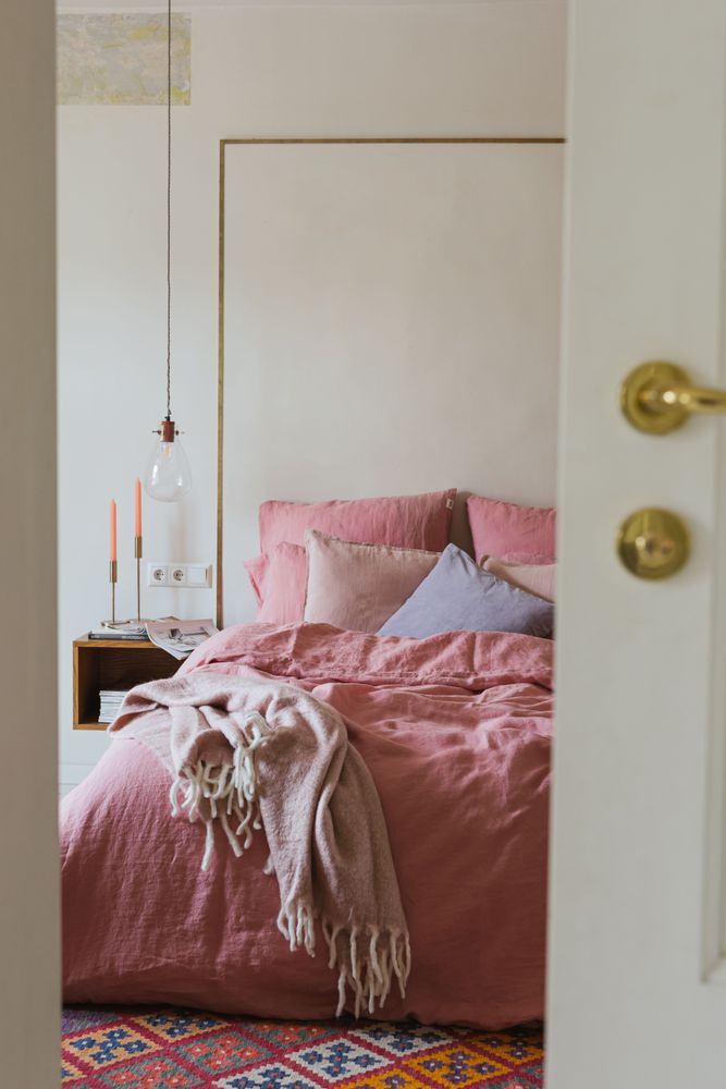 Comforters and pillows - Dusty Rose Pink Linen Pillow Case - LINEN SPELLS