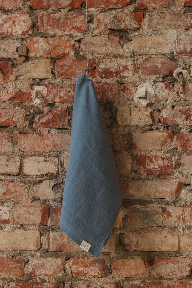 Linge d'office - Serviette de cuisine en lin gris foncé - LINEN SPELLS