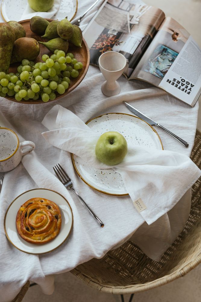 Napkins - White Linen Napkins - LINEN SPELLS