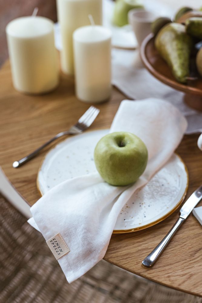 Napkins - White Linen Napkins - LINEN SPELLS