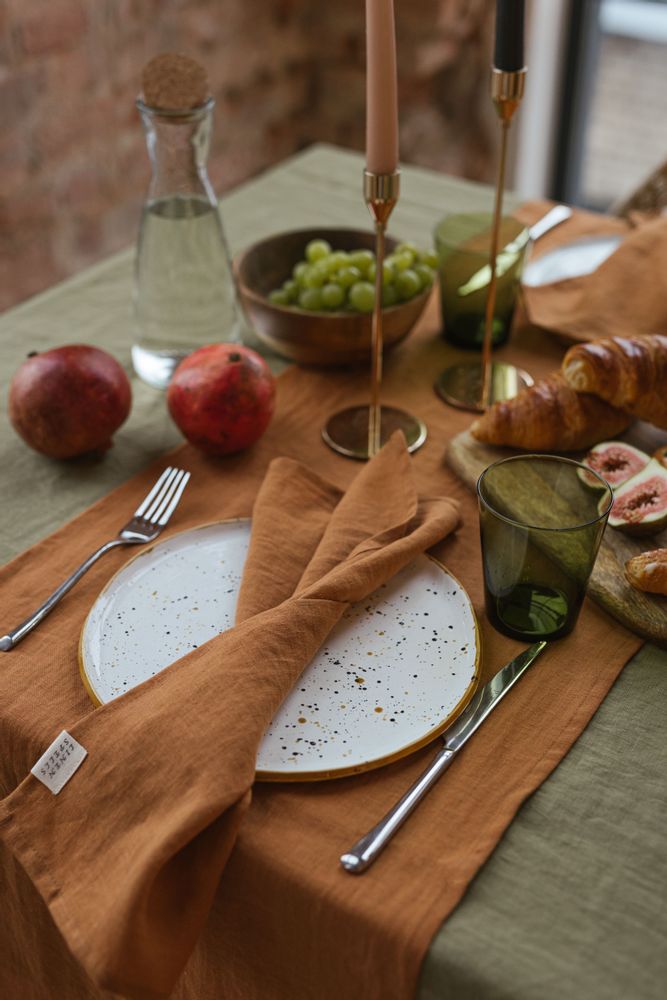 Table linen - Cinnamon Linen Napkins - LINEN SPELLS