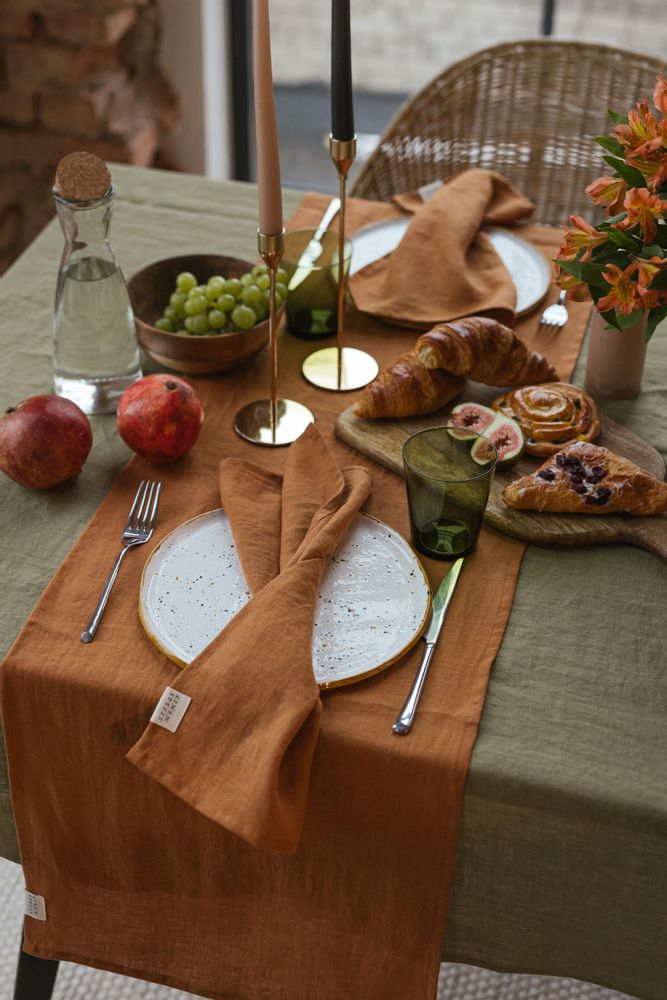 Table linen - Cinnamon Linen Napkins - LINEN SPELLS