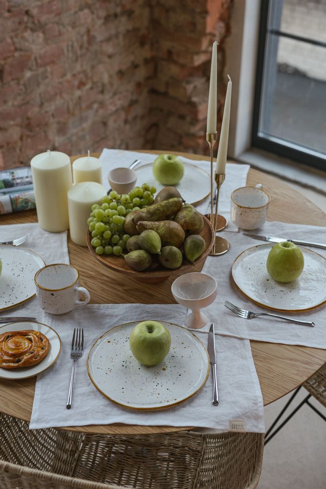 Table linen - White Linen Placemats - LINEN SPELLS