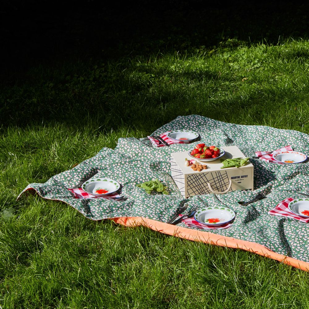 Accessoires de déco extérieure - COFFRET NOMADE ART DE LA TABLE, COFFRET PIQUE-NIQUE - MARYNE GUYOT CRÉATIONS