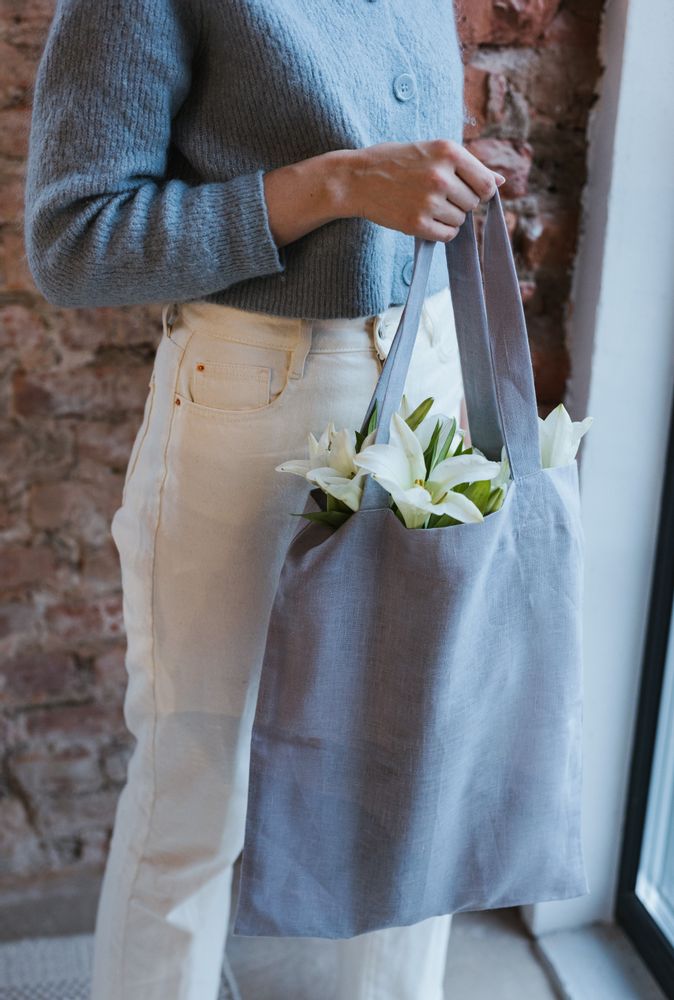 Homewear - Linen Everyday Daily Tote Bag - LINEN SPELLS