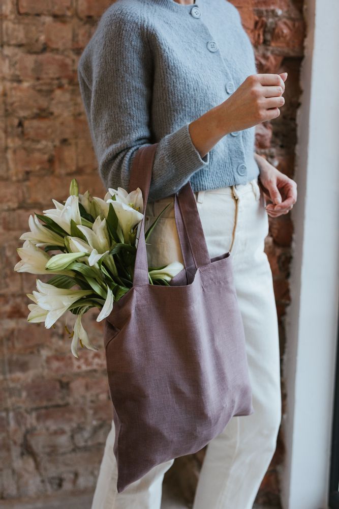 Homewear - Linen Everyday Daily Tote Bag - LINEN SPELLS