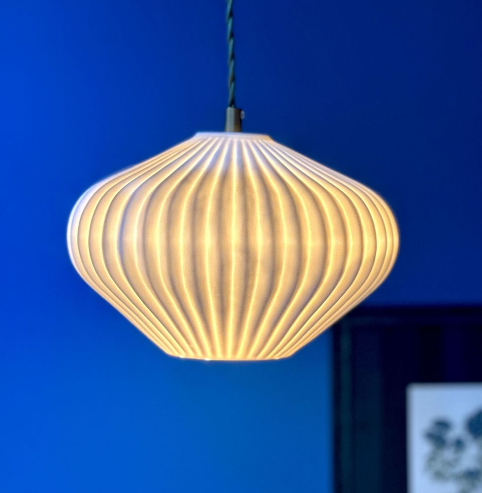 Suspensions - Luminaire BERENICE en porcelaine de Limoges - REMINISCENCE HOME