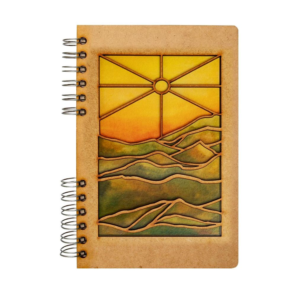 Stationery - Sustainable wooden notebook - recycled paper - Horizon - KOMONI AMSTERDAM