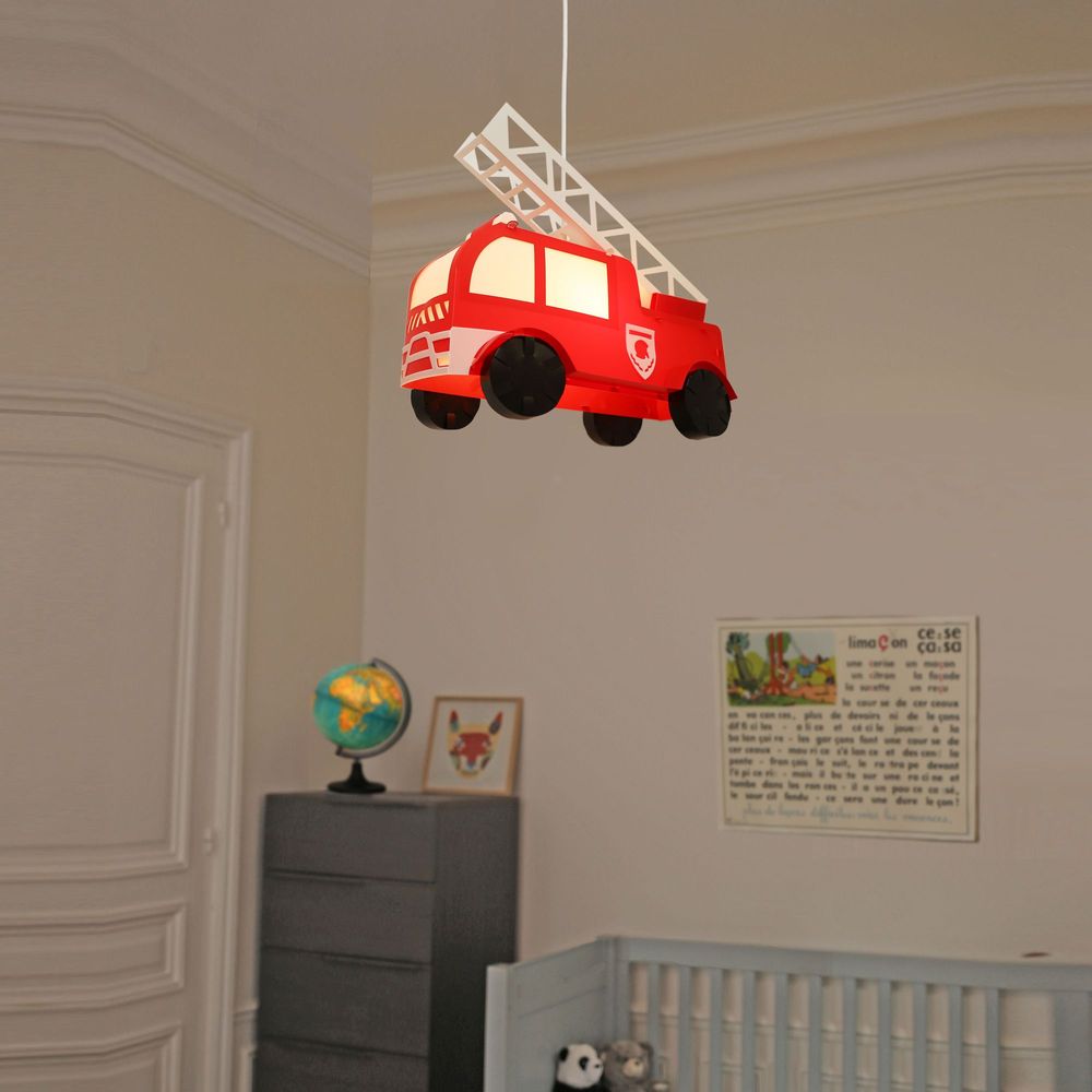 Luminaires pour enfant - Lampe Suspension Enfant-CAMION DE POMPIERS - R&M COUDERT