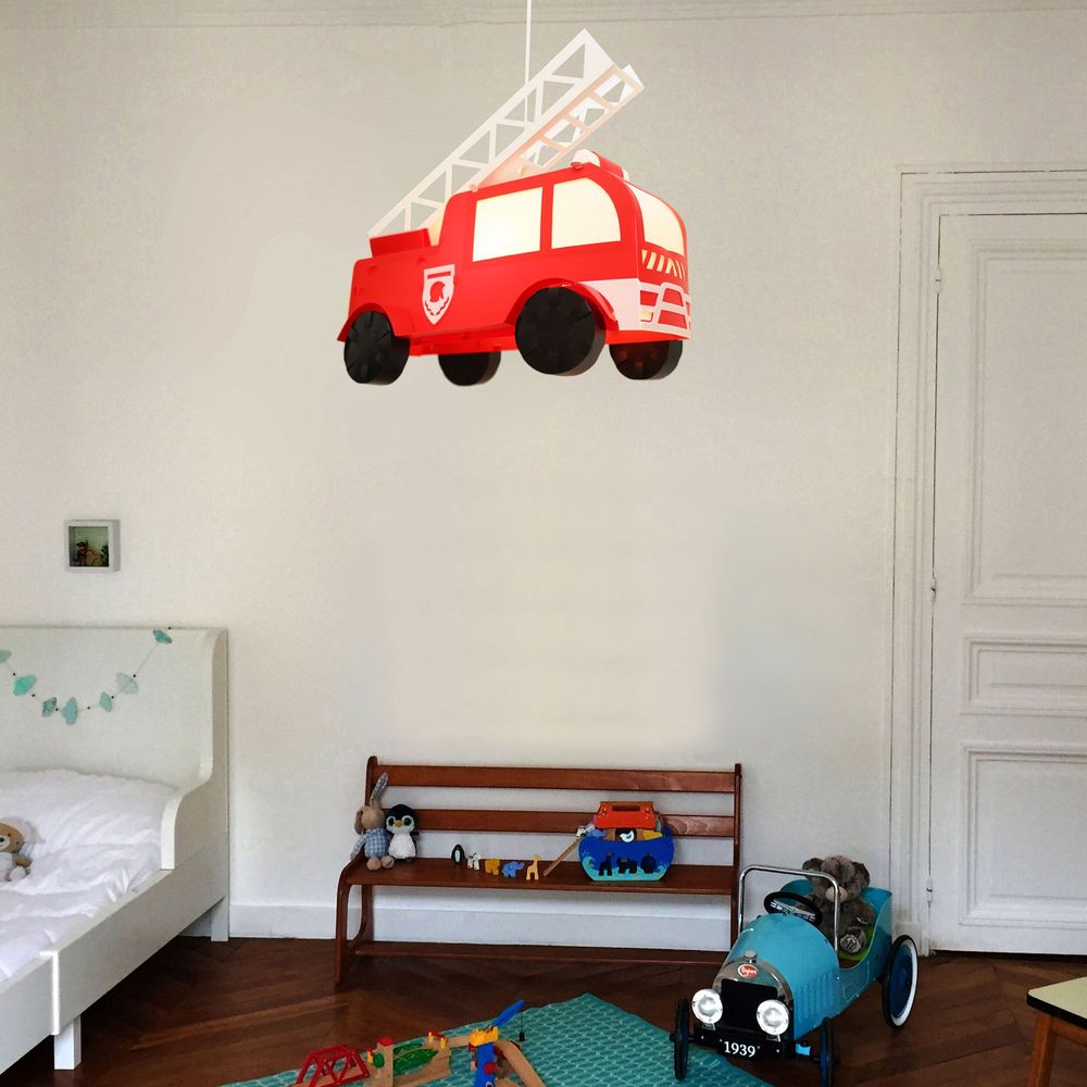 Luminaires pour enfant - Lampe Suspension Enfant-CAMION DE POMPIERS - R&M COUDERT