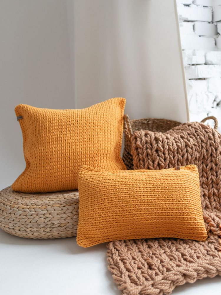 Cushions - Crocheted rectangular cushion - ANZY HOME