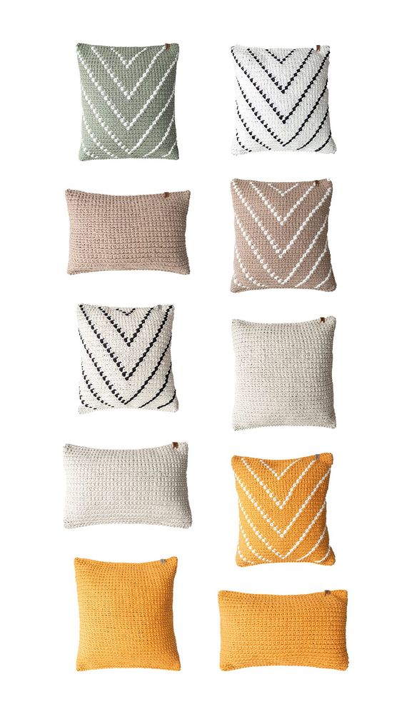 Cushions - Crocheted rectangular cushion - ANZY HOME
