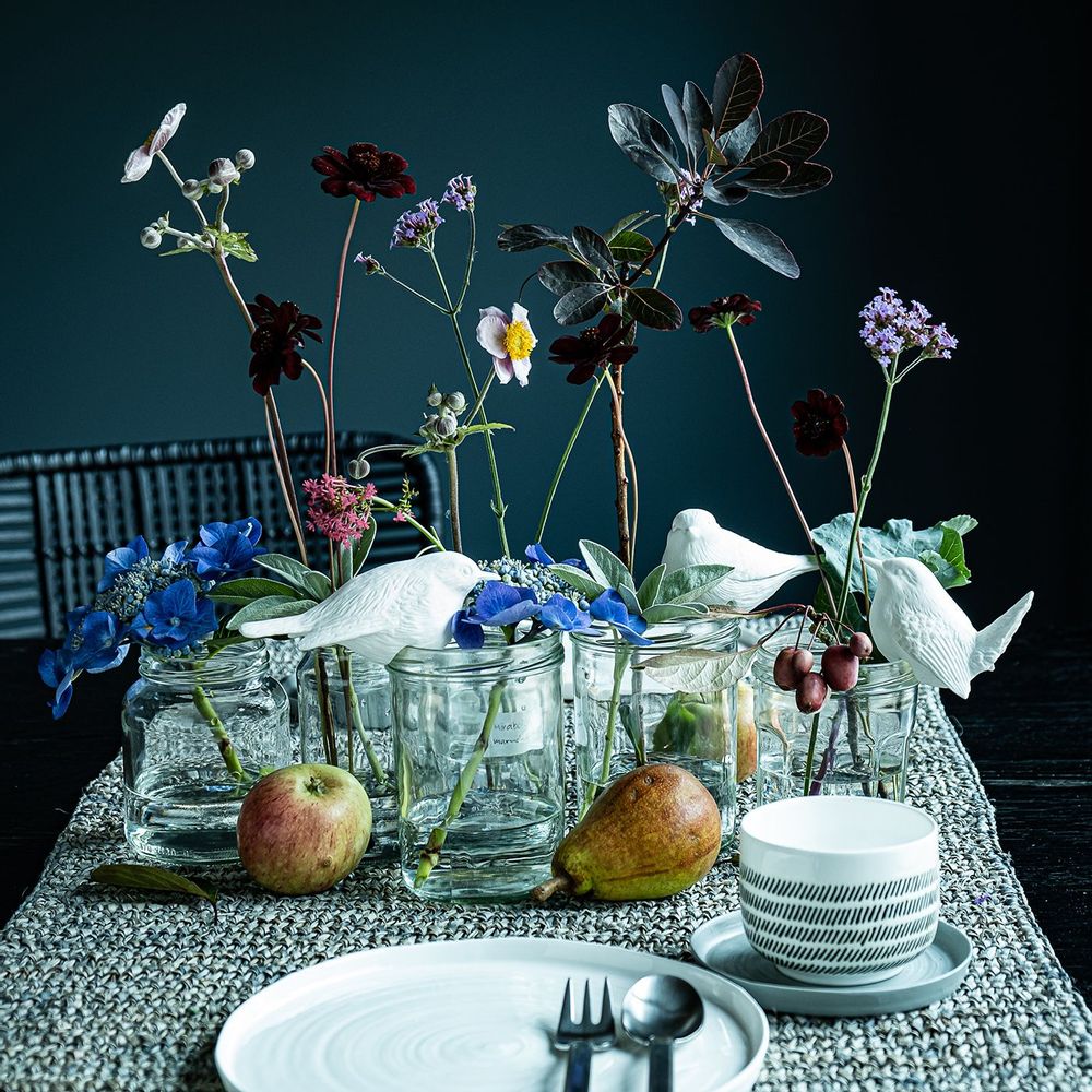 Objets de décoration - ROTKEHLCHEN, oiseau, fait main, porcelaine, os fins, blanc - KLATT OBJECTS