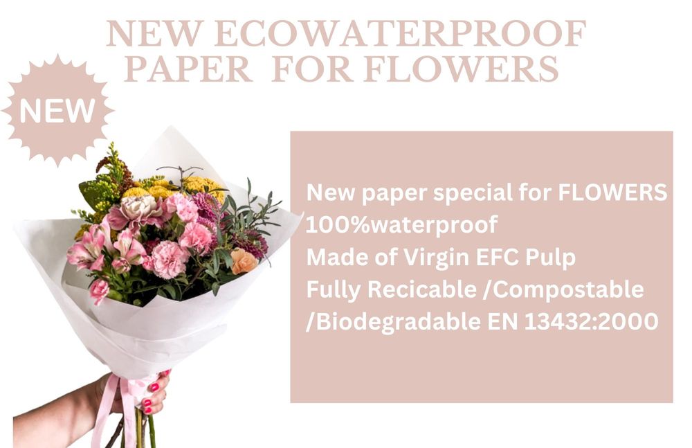 Décorations florales - PAPIER D'EMBALLAGE FLEURS 100% WATERPROOF - CHIC&PAPER