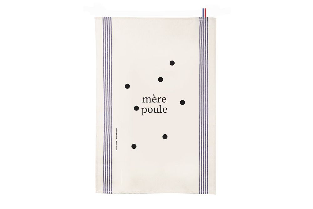 Torchons textile - MERE POULE -TORCHON - FAMILLE - PIED DE POULE