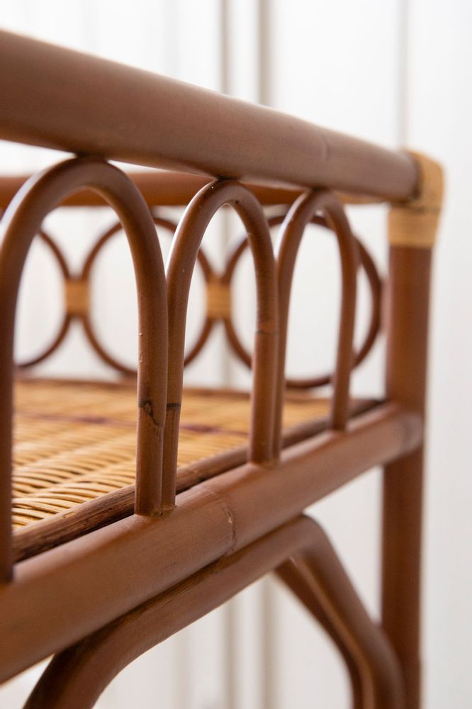 Trolleys - BAGATELLE woven rattan trolley - KOK MAISON