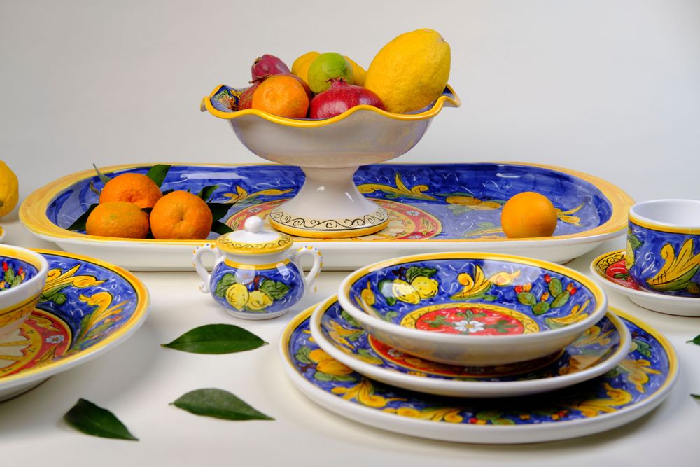 Other wall decoration - HAND-DECORATED MAJOLICA TABLEWARE\" SICILIA\” - TABLE ART AND DECO - MAISON GALA