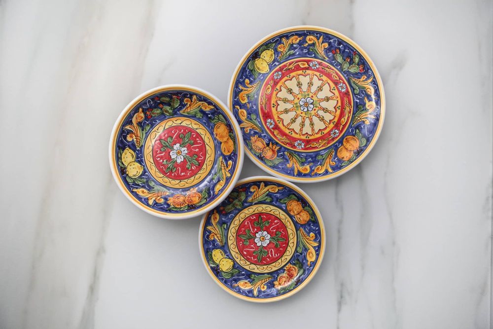 Other wall decoration - HAND-DECORATED MAJOLICA TABLEWARE\" SICILIA\” - TABLE ART AND DECO - MAISON GALA