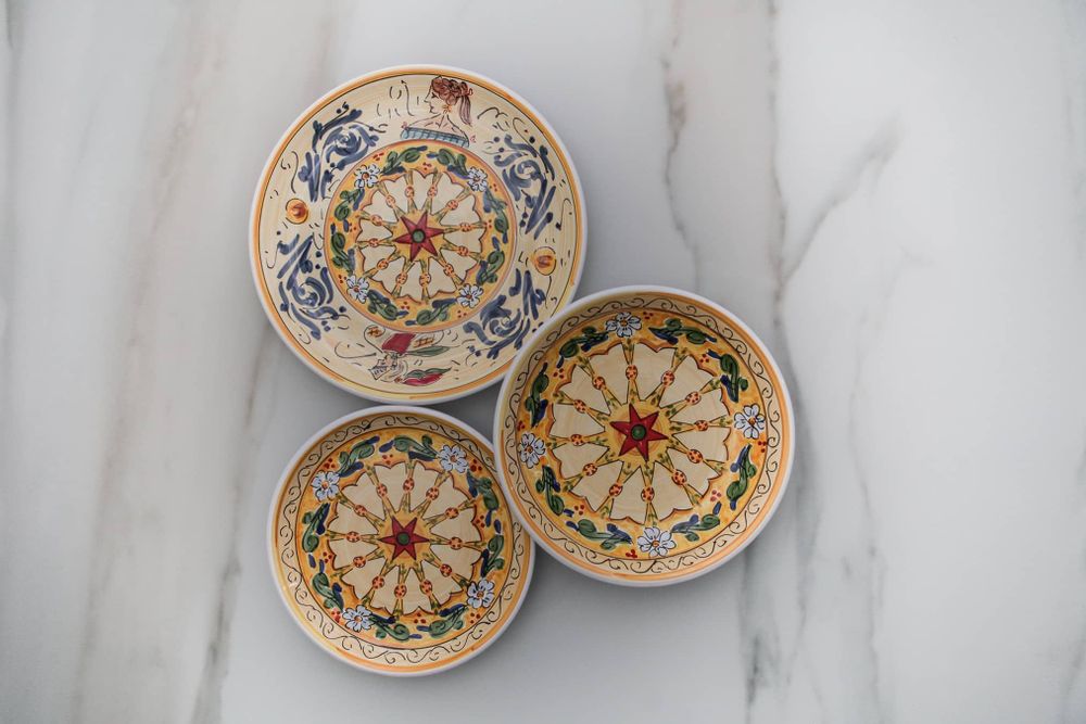 Other wall decoration - HAND-DECORATED MAJOLICA TABLEWARE\" SICILIA\” - TABLE ART AND DECO - MAISON GALA