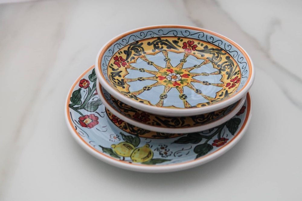 Other wall decoration - HAND-DECORATED MAJOLICA TABLEWARE\" SICILIA\” - TABLE ART AND DECO - MAISON GALA