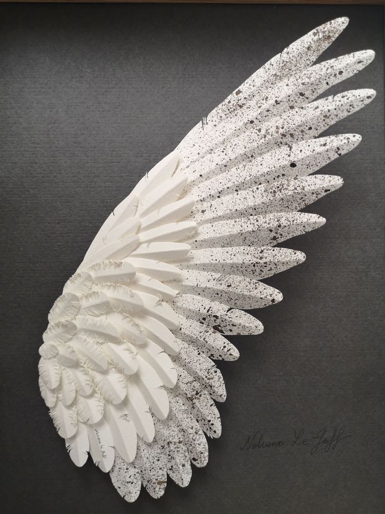 Objets de décoration - Bruissement, ailes en papier, encadrées - NOLVENN LE GOFF