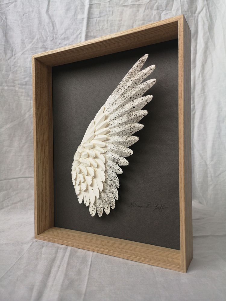 Objets de décoration - Bruissement, ailes en papier, encadrées - NOLVENN LE GOFF